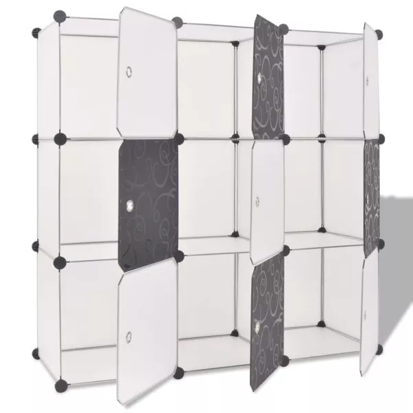 Storage Cube Organiser with 6 Compartments White - Image 14