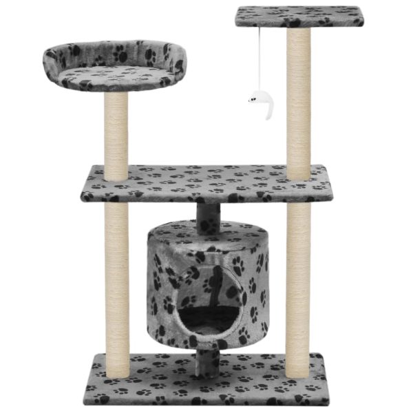 Cat Tree with Sisal Scratching Posts 95 cm Grey - Image 9
