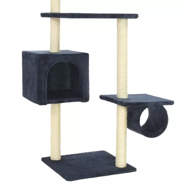 Cat Tree with Sisal Scratching Posts 260 cm Grey - Image 24