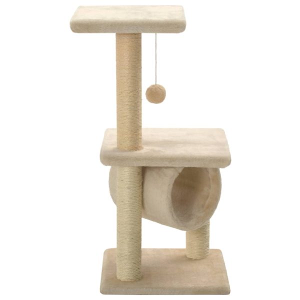 vidaXLCat Tree with Sisal Scratching Posts 65 cm Grey - Image 13