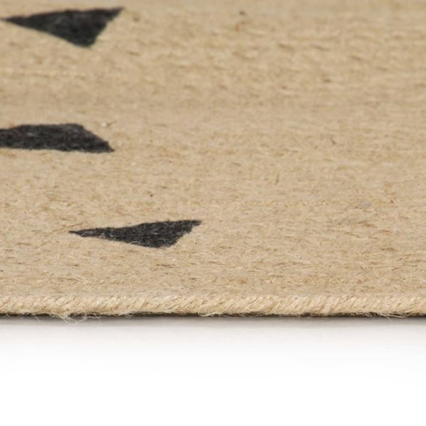 Handmade Rug Jute with Print Polka Dot 90 cm - Image 13
