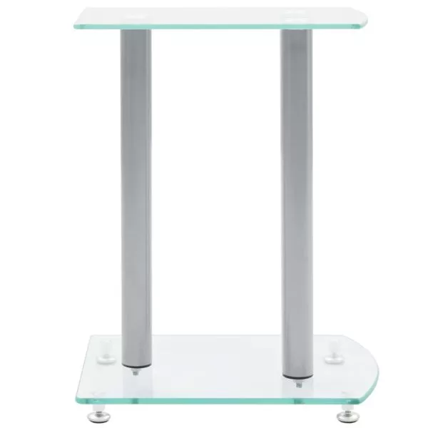 Aluminum Speaker Stands Transparent Safety Glass 2pcs - Image 3