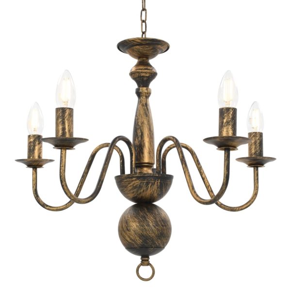 Chandelier Antique White 5 x E14 Bulbs - Image 8
