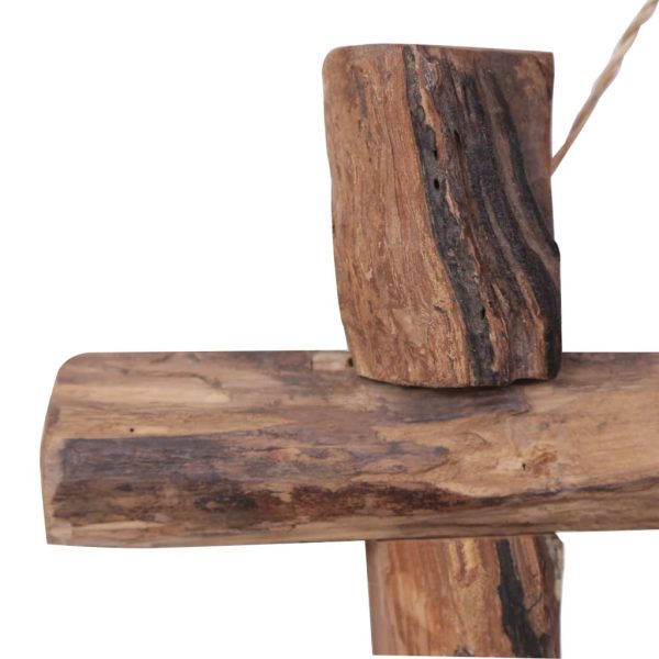 Log Mirror White 70x70 cm Solid Reclaimed Wood - Image 10