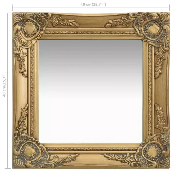 Wall Mirror Baroque Style 40x40 cm White - Image 10