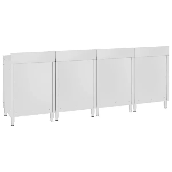Commercial Work Table with Cabinet 60x60x96 cm Stainless Steel - Image 20