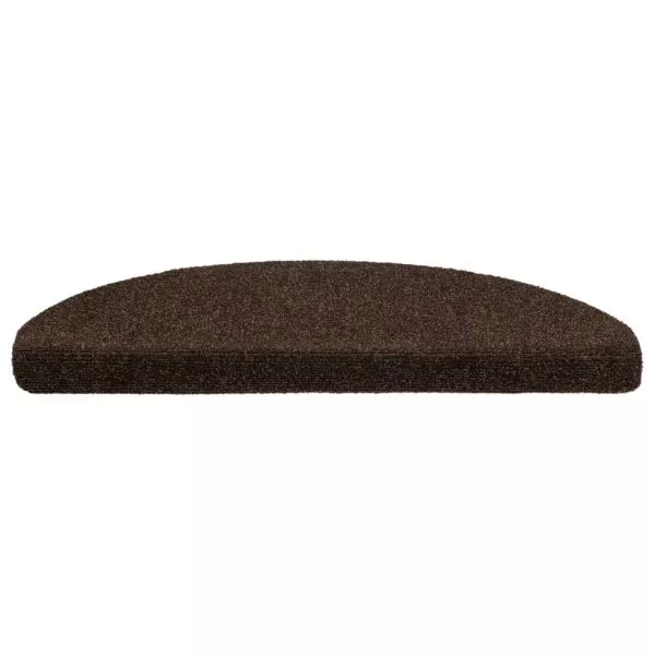 15 pcs Self-adhesive Stair Mats Needle Punch 56x17x3 cm Brown - Image 280