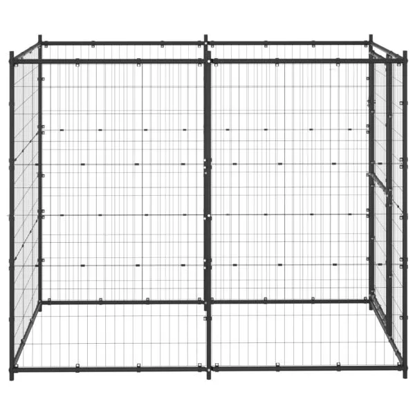 Outdoor Dog Kennel Steel 110x220x180 cm - Image 3