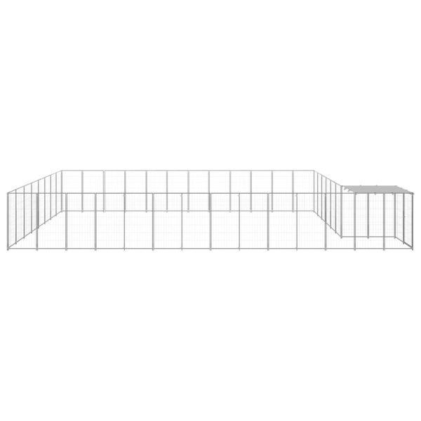 Dog Kennel Silver 30.25 mÂ² Steel - Image 3
