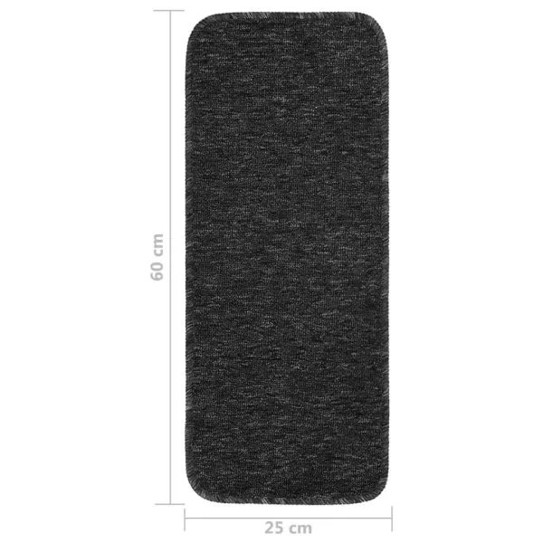 Anti Slip Stair Mats 15 pcs 60x25 cm Black Rectangular - Image 18