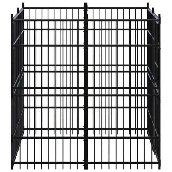Outdoor Dog Kennel Steel 3.69 mÂ² - Image 3