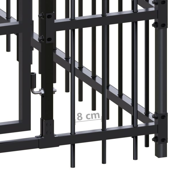 Outdoor Dog Kennel Steel 74.65 mÂ² - Image 6