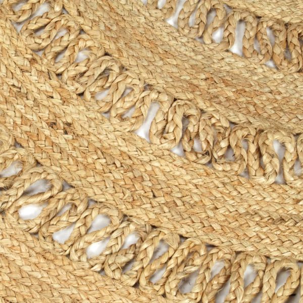 Handmade Rug Braided Jute 120 cm - Image 23