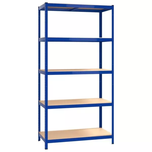 4-Layer Corner Shelf Anthracite Steel&Engineered Wood - Image 28