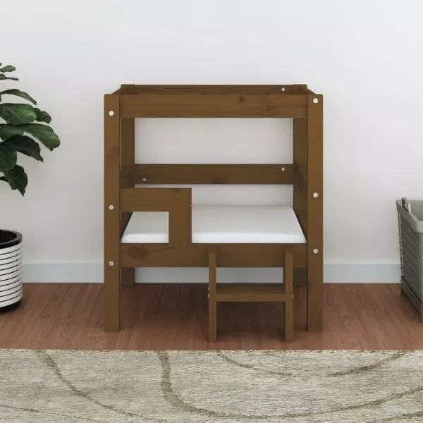 Dog Bed White 55.5x53.5x60 cm Solid Wood Pine - Image 15