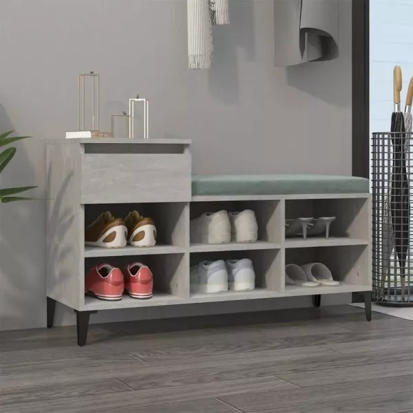 Shoe Cabinet White 102x36x60 cm Engineered Wood - Image 13