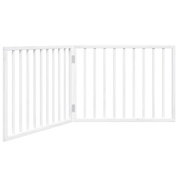 Dog Gate Foldable 2 Panels 160 cm Poplar Wood - Image 146