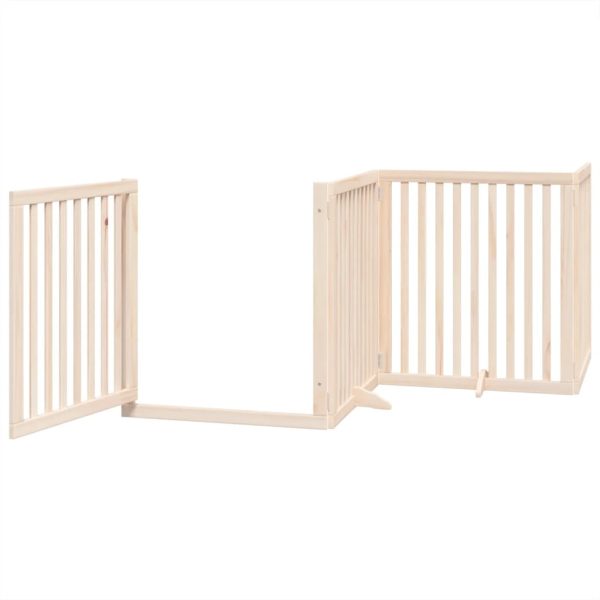 Dog Gate Foldable 2 Panels 160 cm Poplar Wood - Image 10