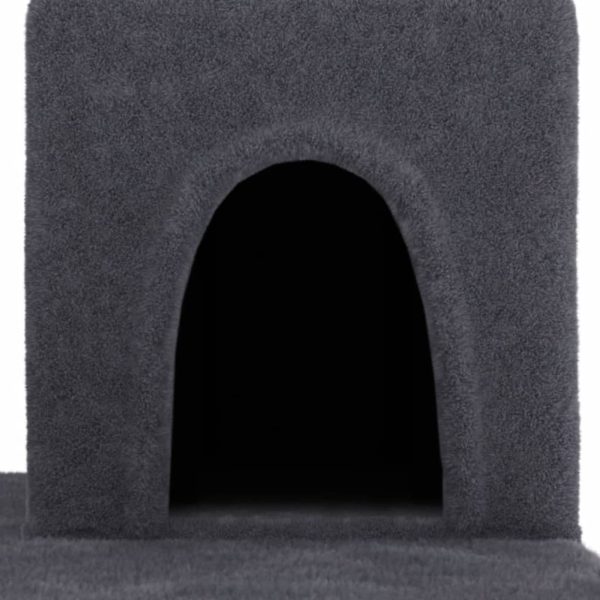 Cat Tree with Sisal Scratching Posts Light Grey 154 cm - Image 18