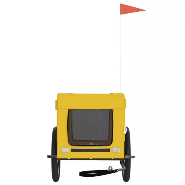 Pet Bike Trailer Yellow and Black Oxford Fabric&Iron - Image 5