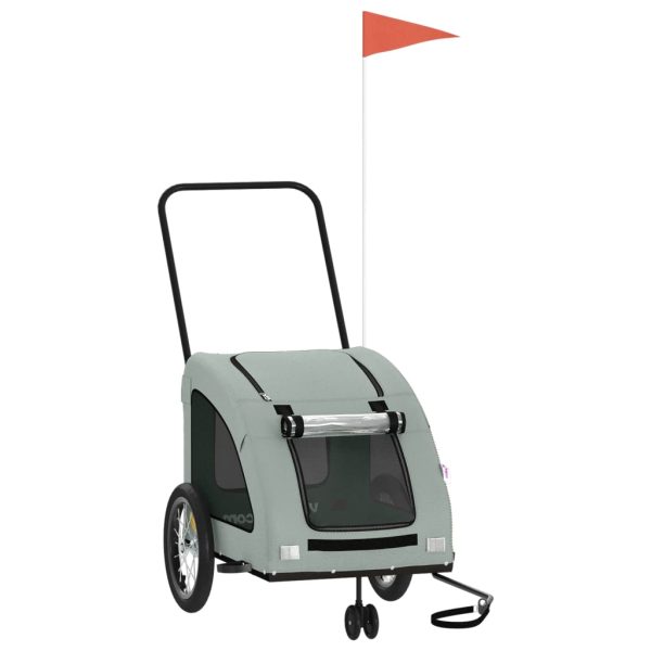 Pet Bike Trailer Orange Oxford Fabric and Iron - Image 38