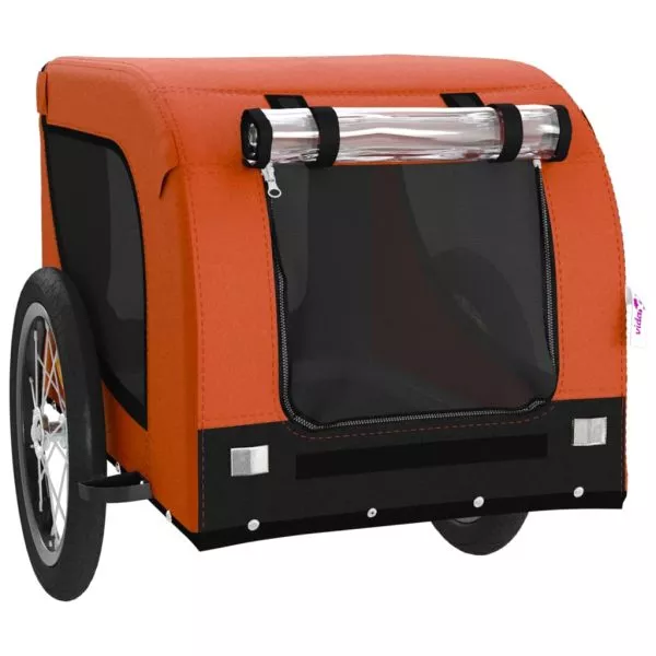 Pet Bike Trailer Red and Grey Oxford Fabric and Iron - Image 178