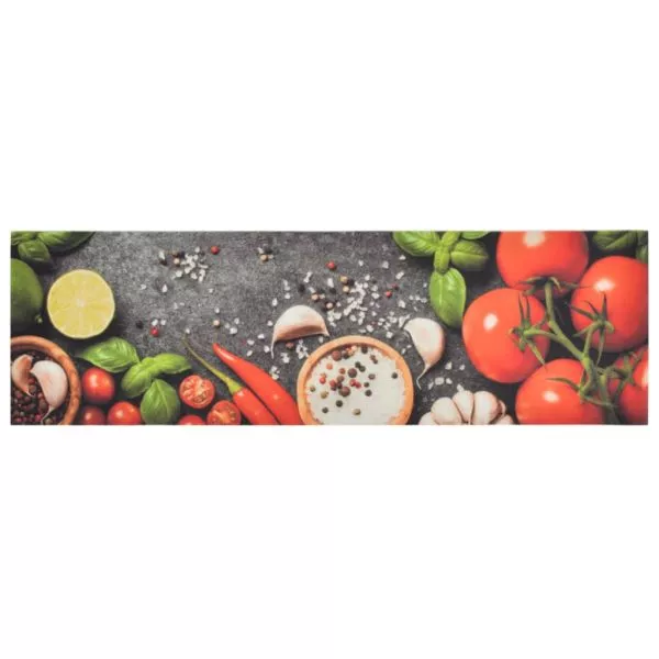 Kitchen Rug Washable Vegetables 45x150 cm Velvet - Image 2