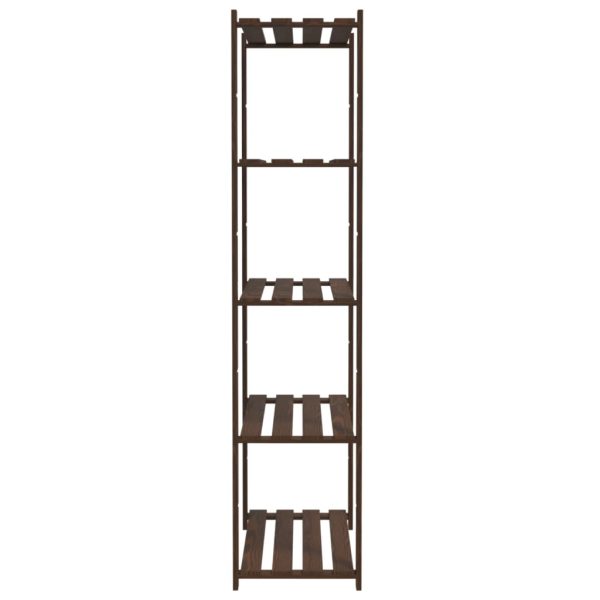 5-Tier Storage Rack 170x28.5x170 cm Solid Pinewood - Image 46