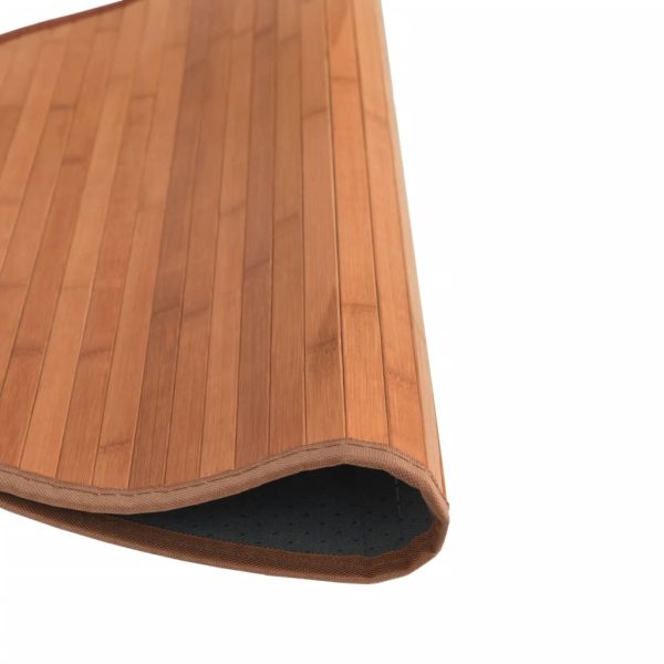 Rug Round Brown80 cm Bamboo - Image 4