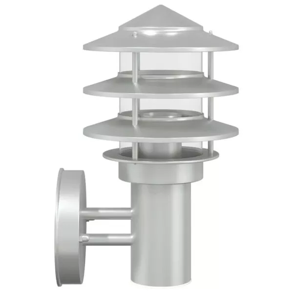 Outdoor Wall Light Silver Stainless Steel - Image 11