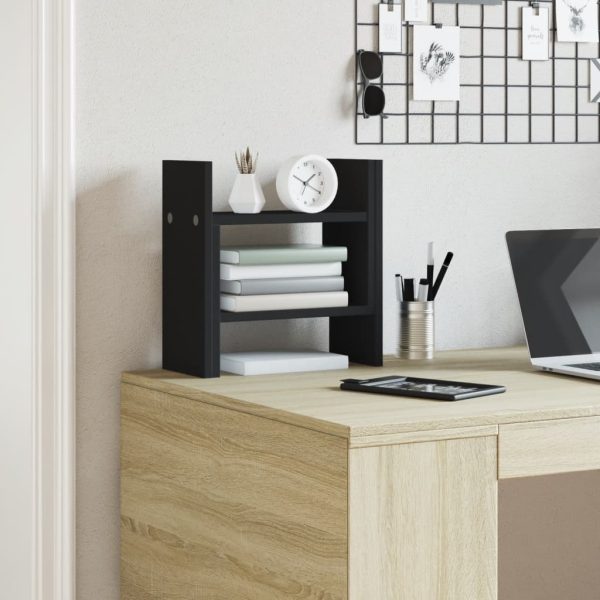 Desk Organiser Black 34.5x15.5x35.5 cm Engineered wood - Image 10