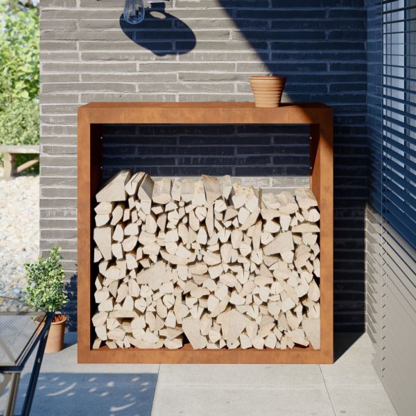 Firewood Rack Black 100x40x100 cm Steel - Image 37