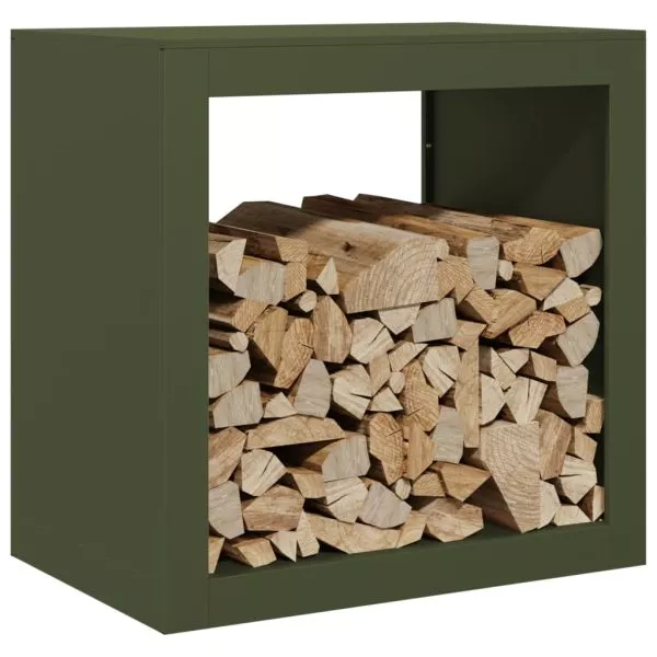 Firewood Rack Black 100x40x100 cm Steel - Image 225