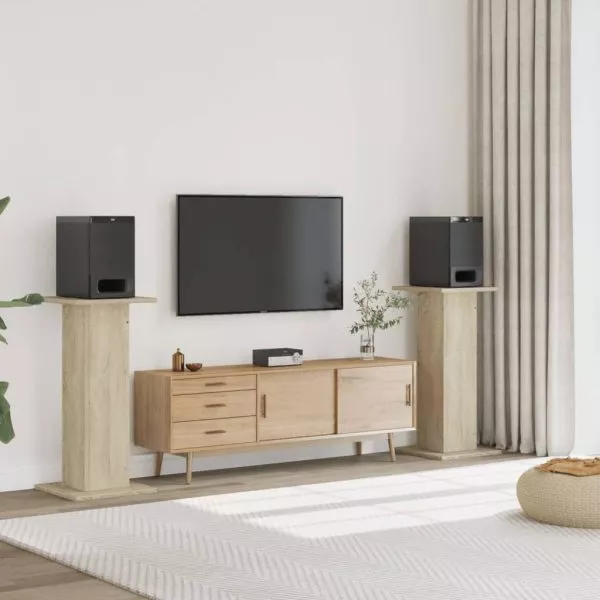 Speaker Stands 2 pcs White 30x30x40 cm Engineered Wood - Image 49