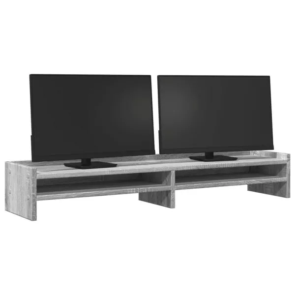 Monitor Stand White 42x24x16 cm Engineered Wood - Image 81