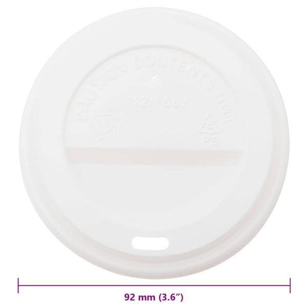 Paper Coffee Cup Lids Ã˜60 mm 4oz 1000 pcs White Plastic - Image 18