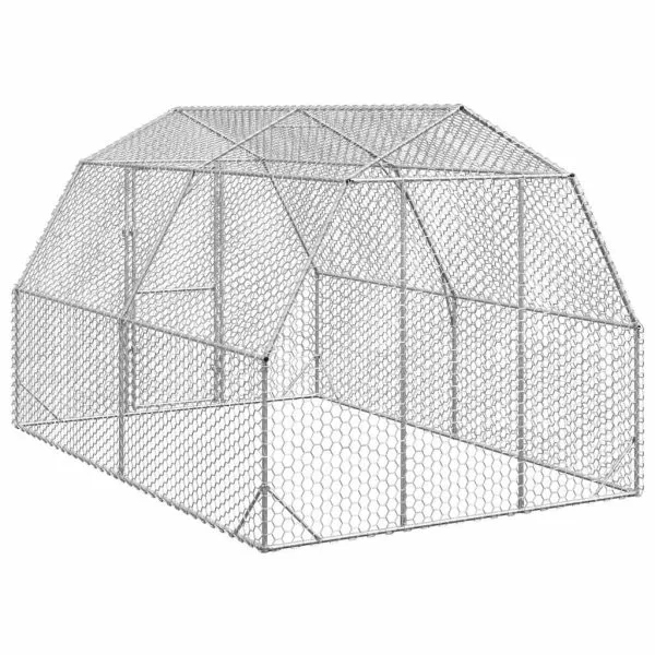 Chicken Run 2.5x4x2.25 m Galvanised Steel - Image 5