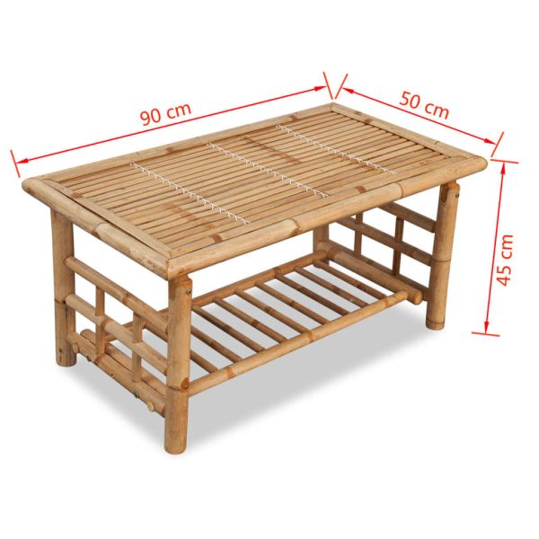 Coffee Table 110x55x45 cm Bamboo - Image 11
