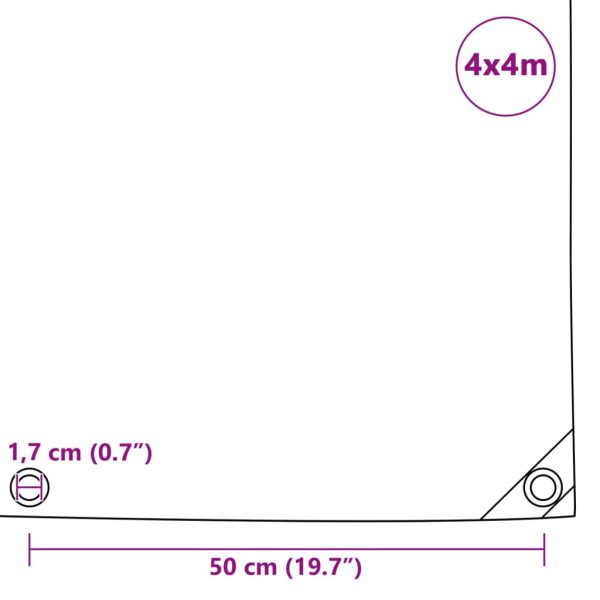 Tarpaulin 650 g/mÂ² 3x4 m Green - Image 18