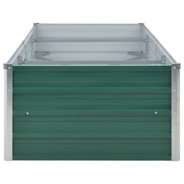 Garden Raised Bed Galvanised Steel 240x80x45 cm Green - Image 5