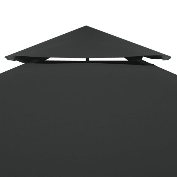 Gazebo Cover Canopy Replacement 310 g / mÂ² Dark Grey 3 x 3 m - Image 3