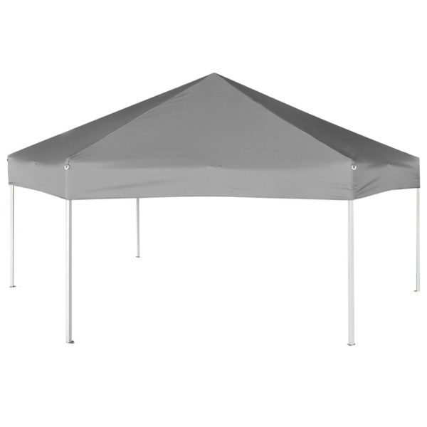 Hexagonal Pop-Up Marquee with 6 Sidewalls Grey 3.6x3.1 m - Image 4