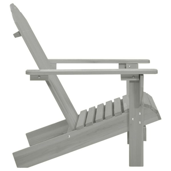Garden Chair Wood Grey - Image 3