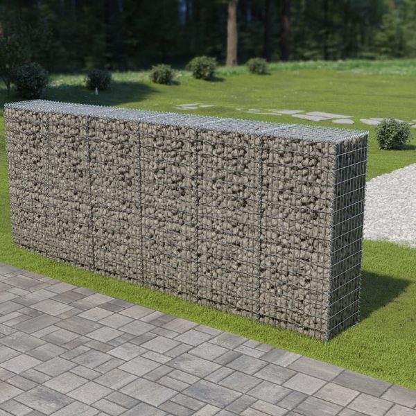 Gabion Wall with Covers Galvanised Steel 100x20x150 cm - Image 13