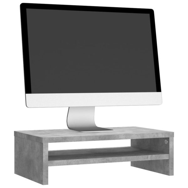 Monitor Stand Concrete Grey 42x24x13 cm Engineered Wood - Image 3