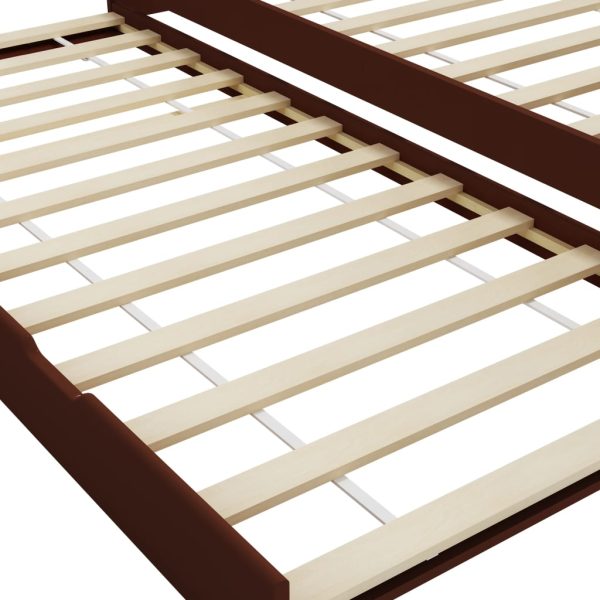 Pull-out Sofa Bed Frame without Mattress Dark Brown 90x200 cm - Image 5