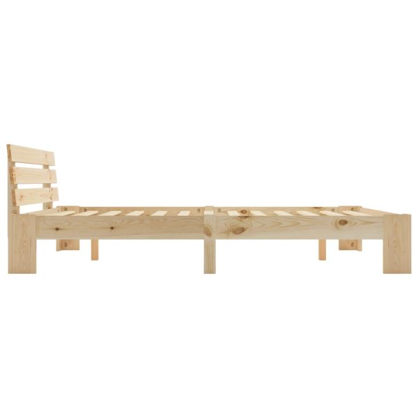Bed Frame without Mattress 160x200cm Solid Wood Pine - Image 4