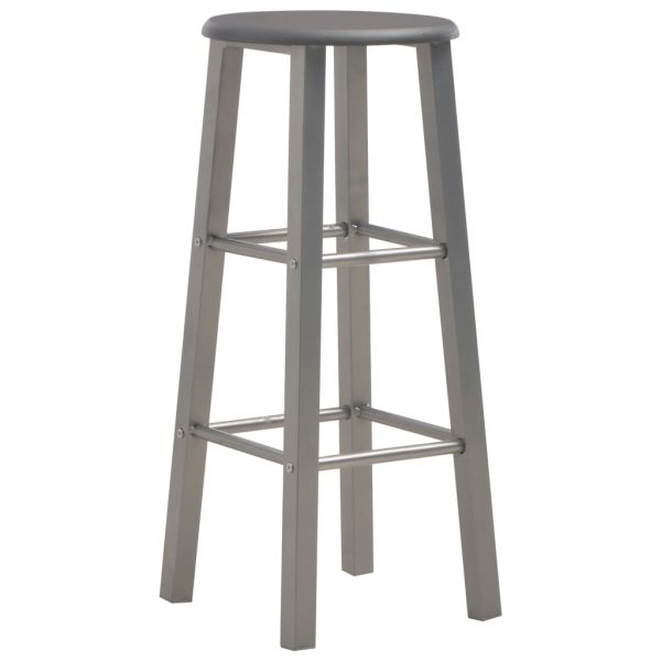 Bar Stools 2 pcs Anthracite MDF - Image 2