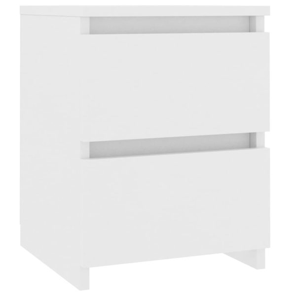 Bedside Cabinets 2 pcs White 30x30x40 cm Engineered Wood - Image 4