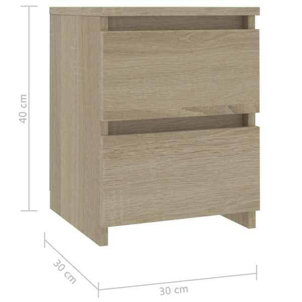 Bedside Cabinet Sonoma Oak 30x30x40 cm Engineered Wood - Image 6